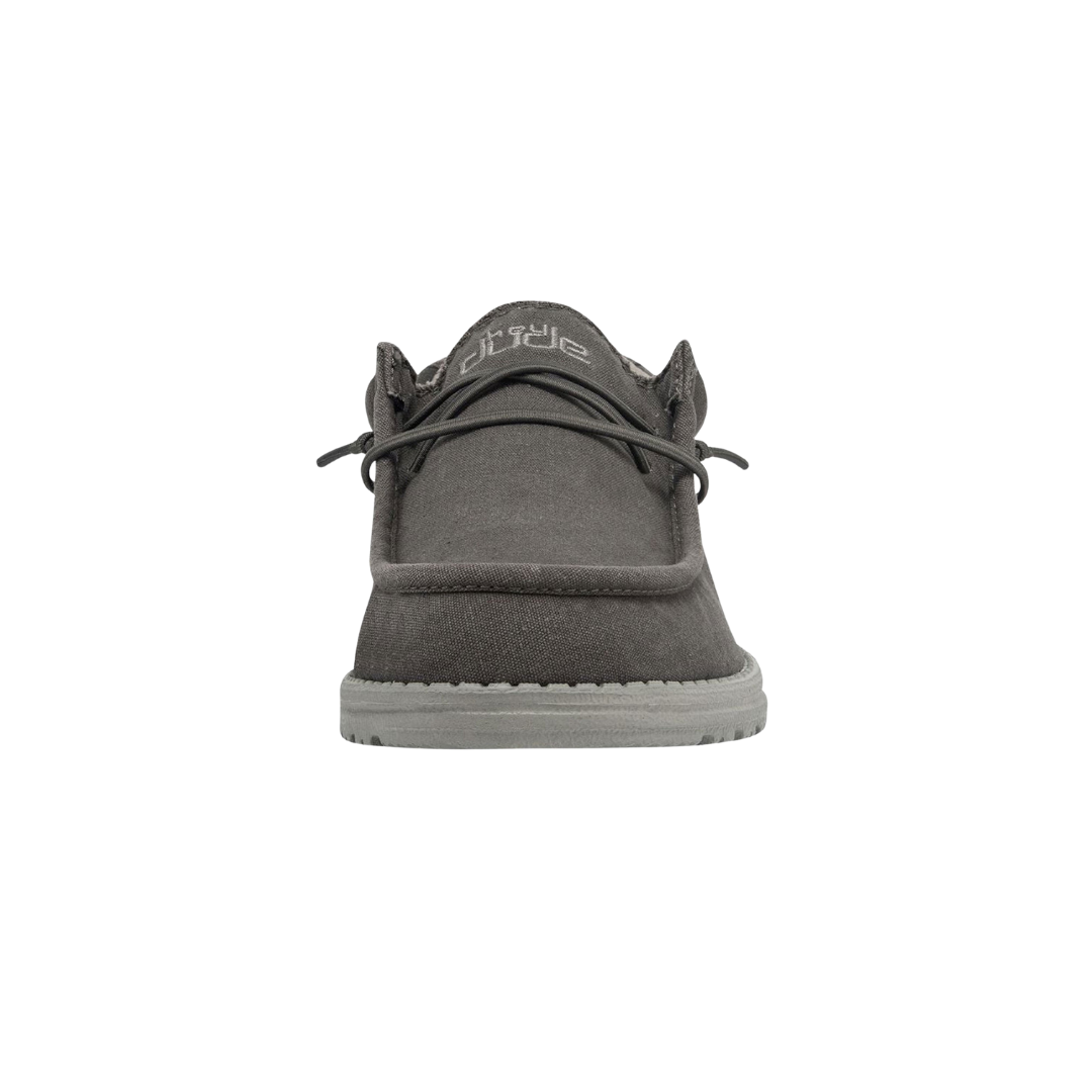 Hey Dude Men's Wally Canvas Grey Shoes