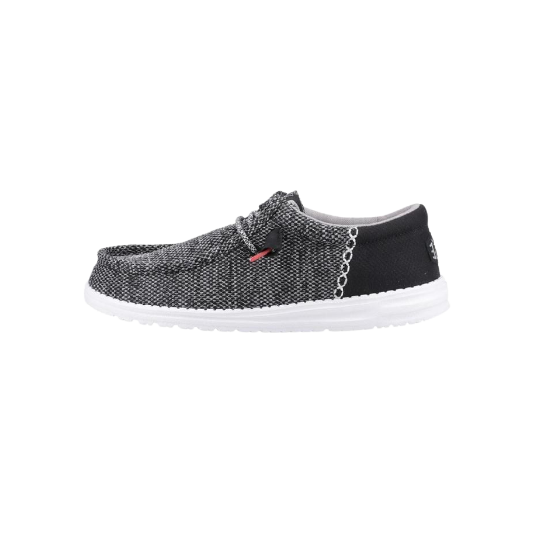 Hey Dude Men's Wally Funk Open Mesh Black Shoes