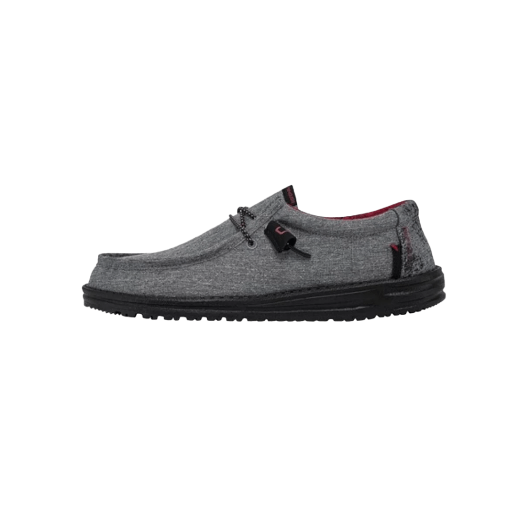Hey Dude Men's Wally Sox Slip On Grey Shoes
