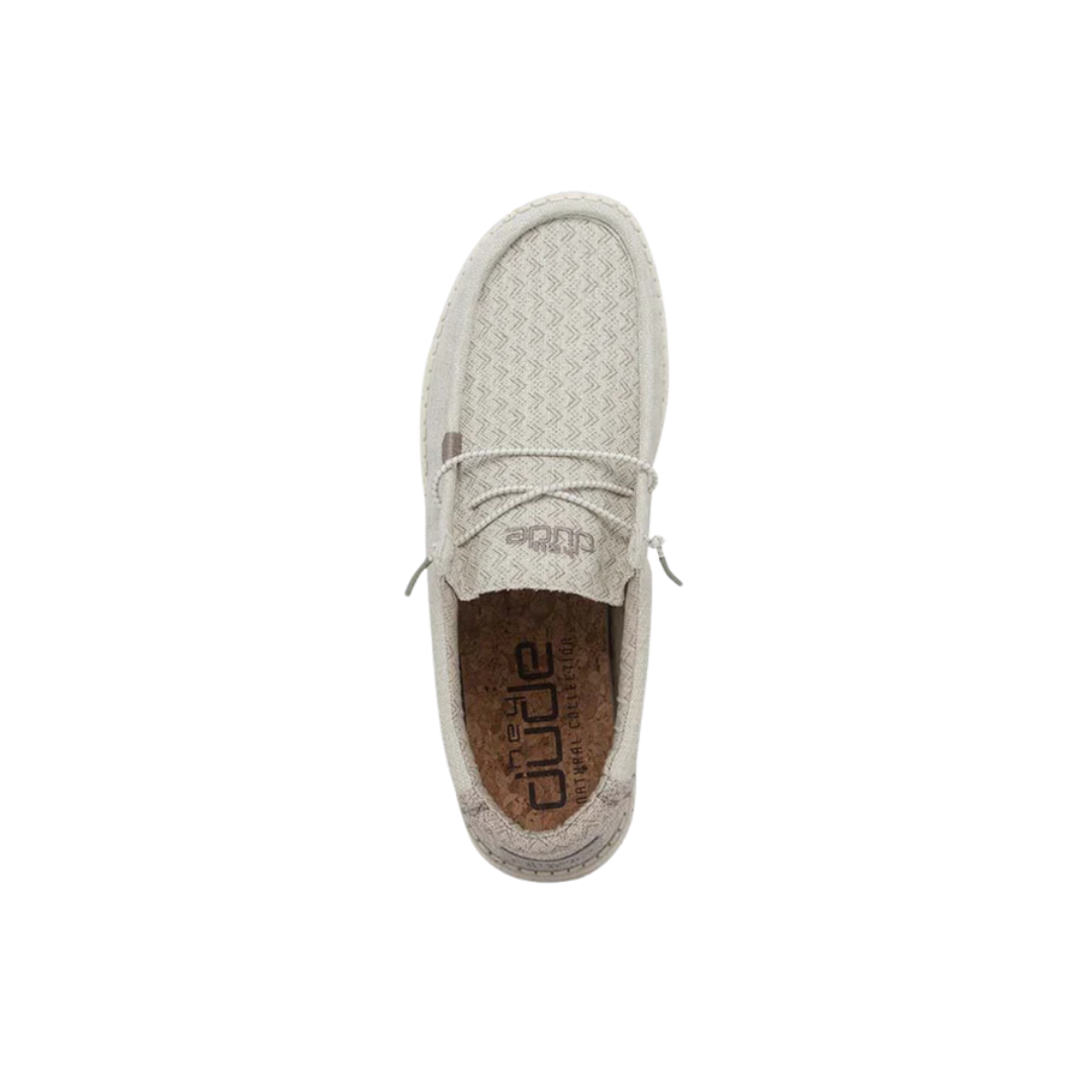 Hey Dude Men's Wally Eco Linen Cottonwood Grey Shoe