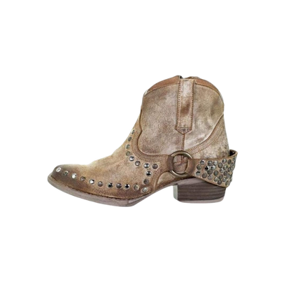 Corral Boots Women's Circle G Harness and Studs Round Toe Booties