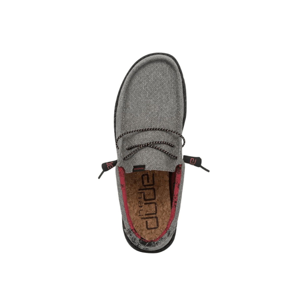 Hey Dude Men's Wally Sox Slip On Grey Shoes