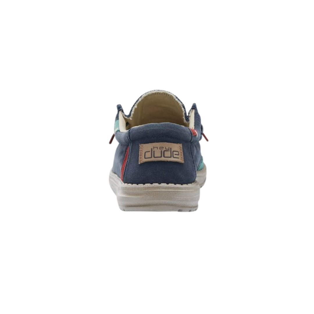 Hey Dude Men's Wally Washed Space Slip On Blue Shoes