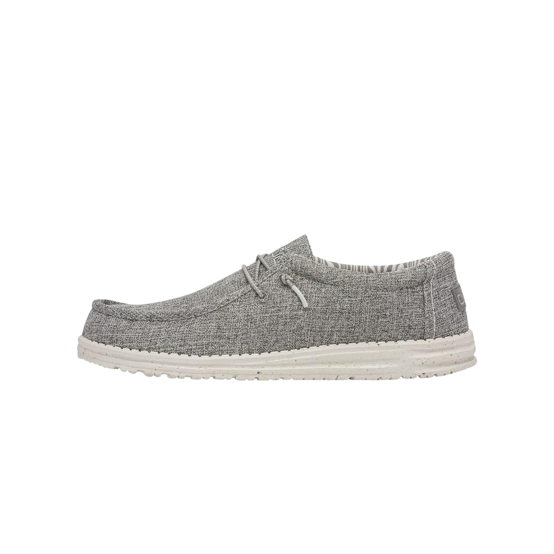 Hey Dude Men's Wally Eco Linen Grey Shoes