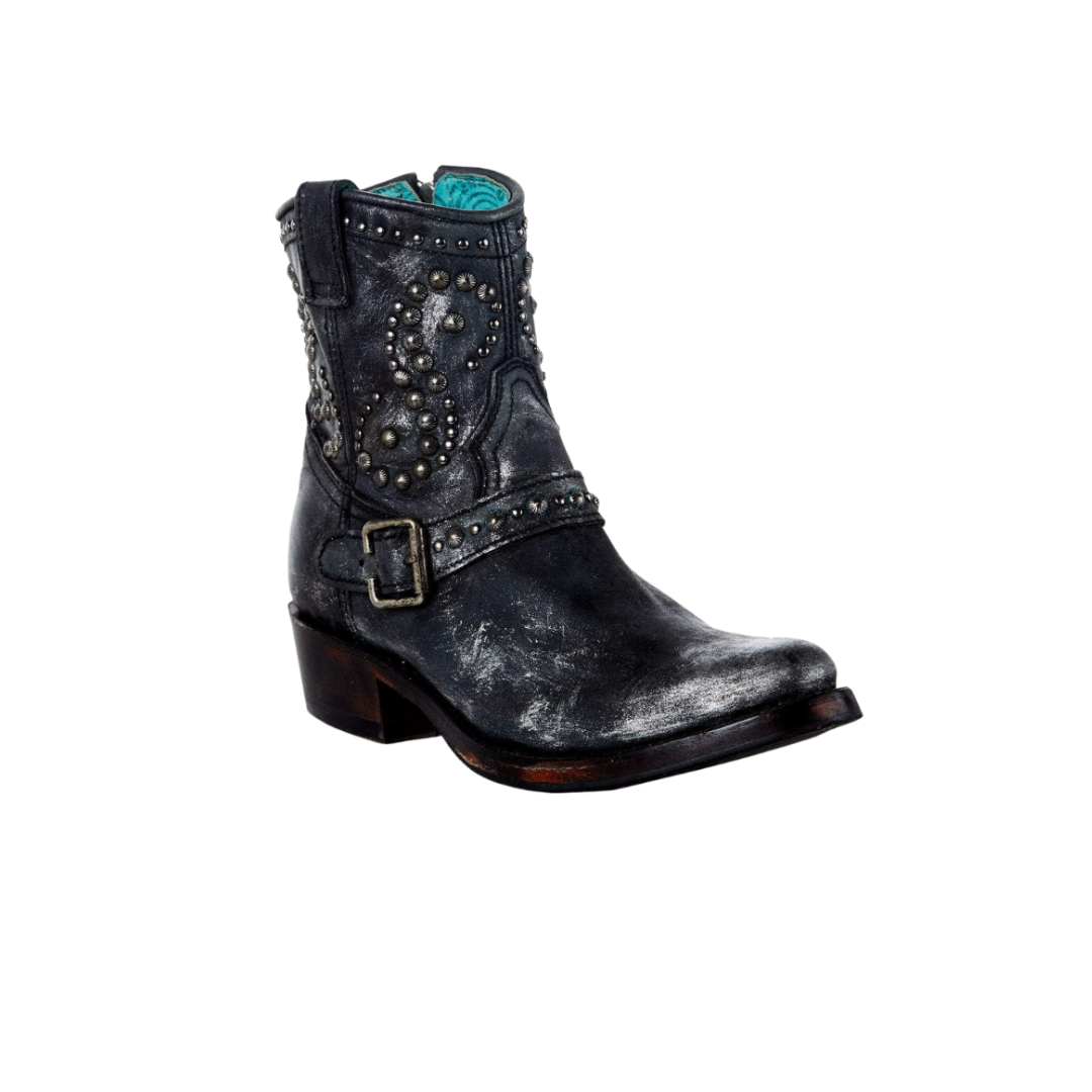 Corral Women's Harness And Studs Ankle Black Booties
