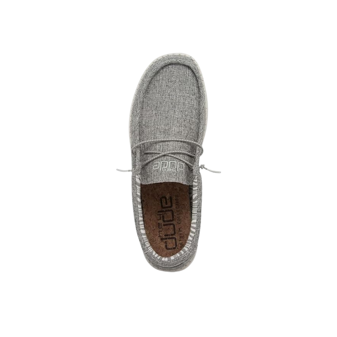 Hey Dude Men's Wally Eco Linen Grey Shoes