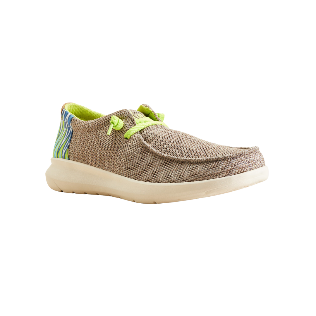 Ariat Men's Hilo Slate Grey Mesh Lime Green Shoe