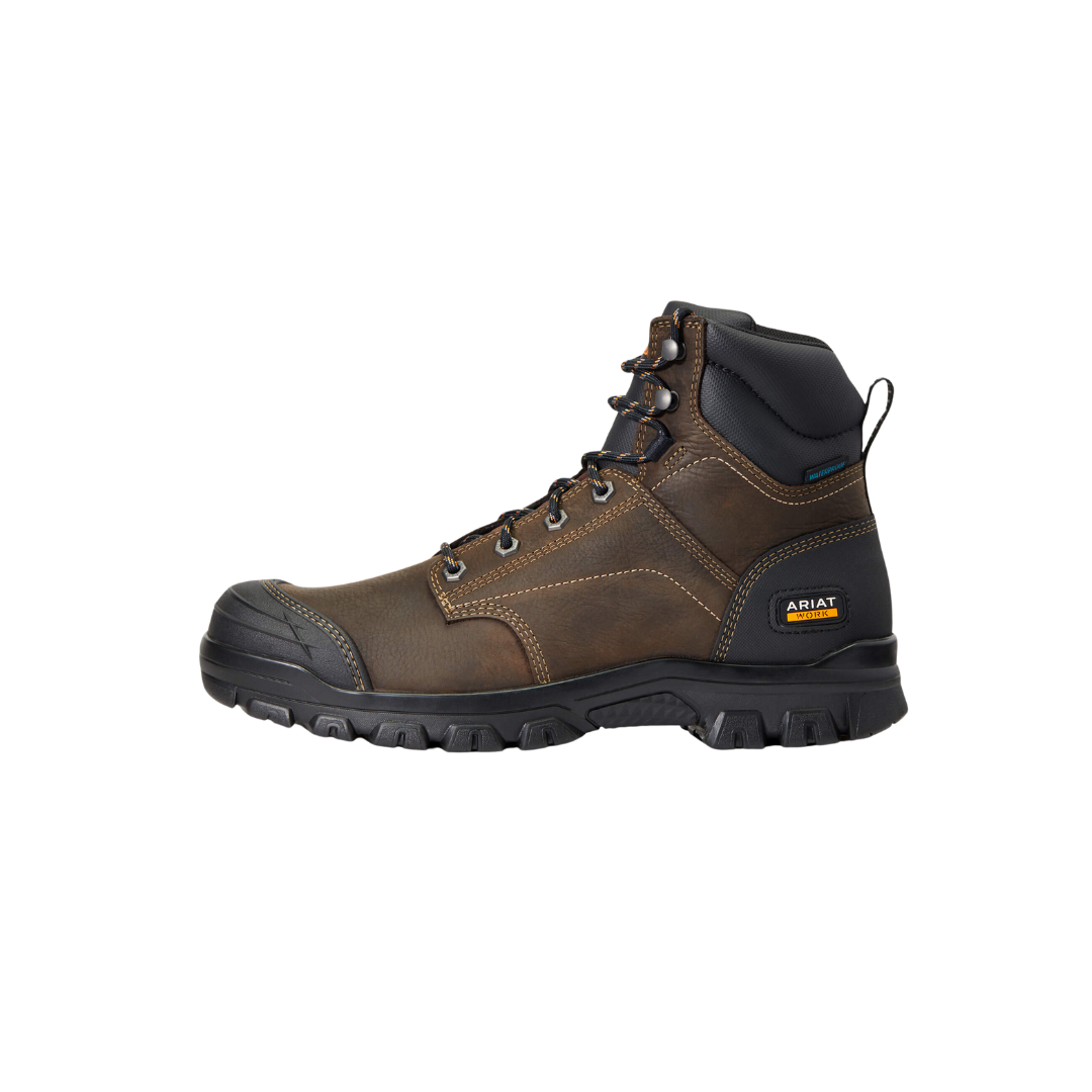 Ariat Men's Treadfast 6" Waterproof Work Dark Brown Boots