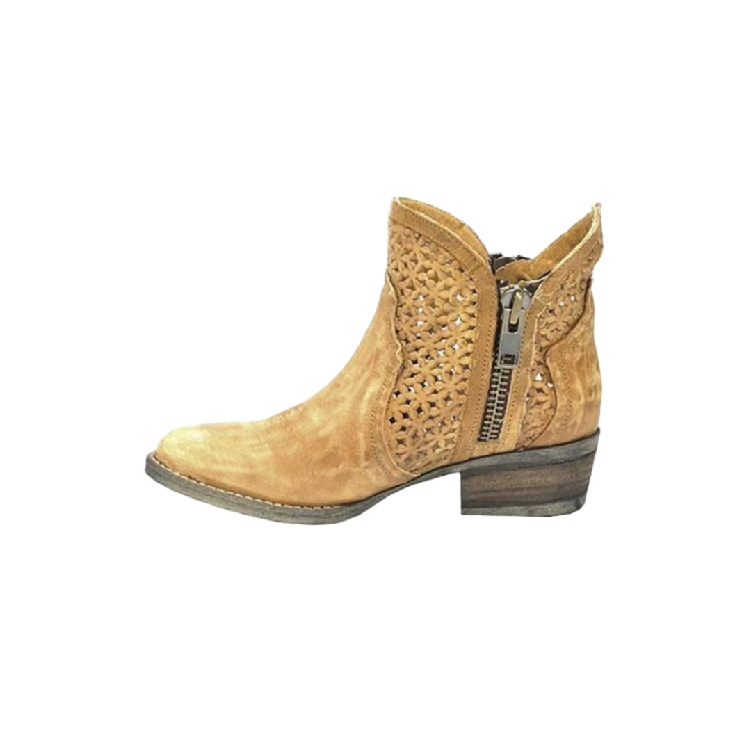 Corral Boots Women's Cutout Light Brown Bootie