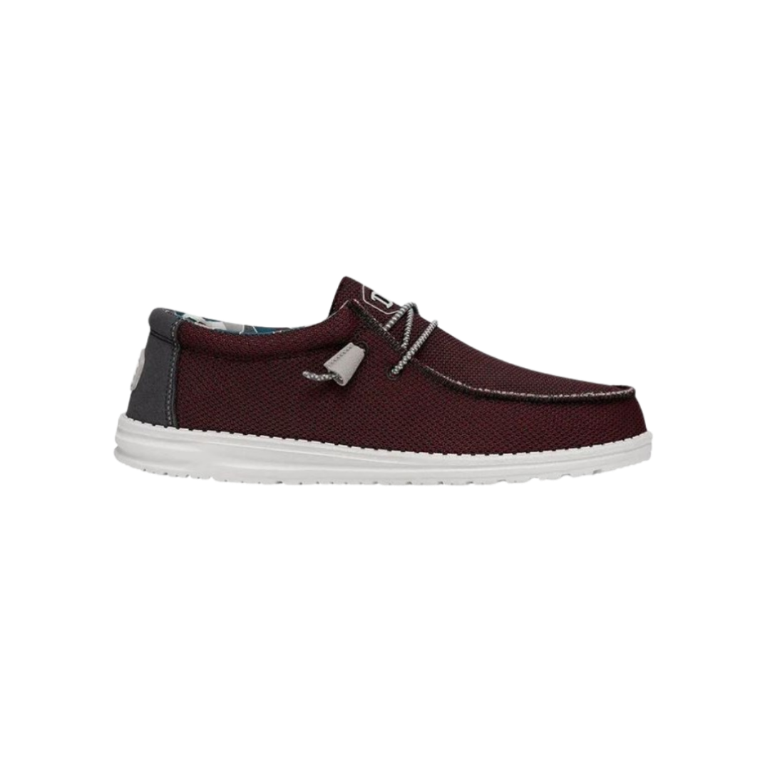 Hey Dude Men's Wally Sox Triple Needle Karanda Red Shoes