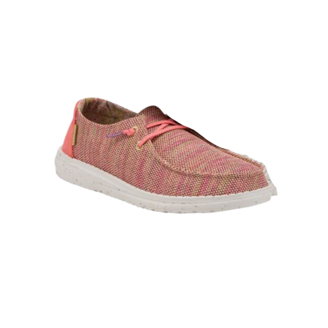 Hey Dude Women's Wendy Sox Glow Cream Pink Shoes