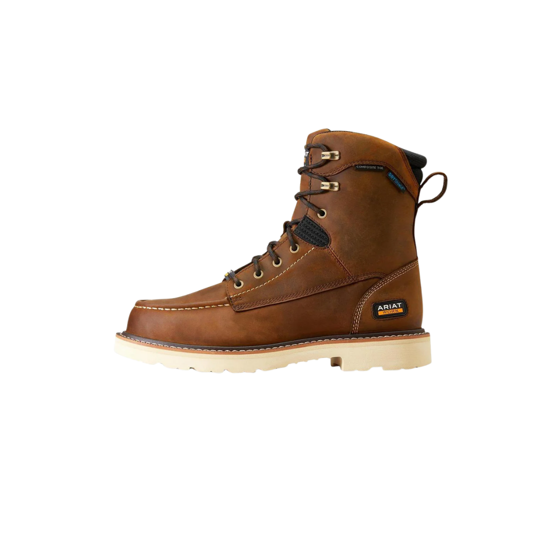 Ariat Men's Rebar Lift 8" Wp Composite Brown Boots
