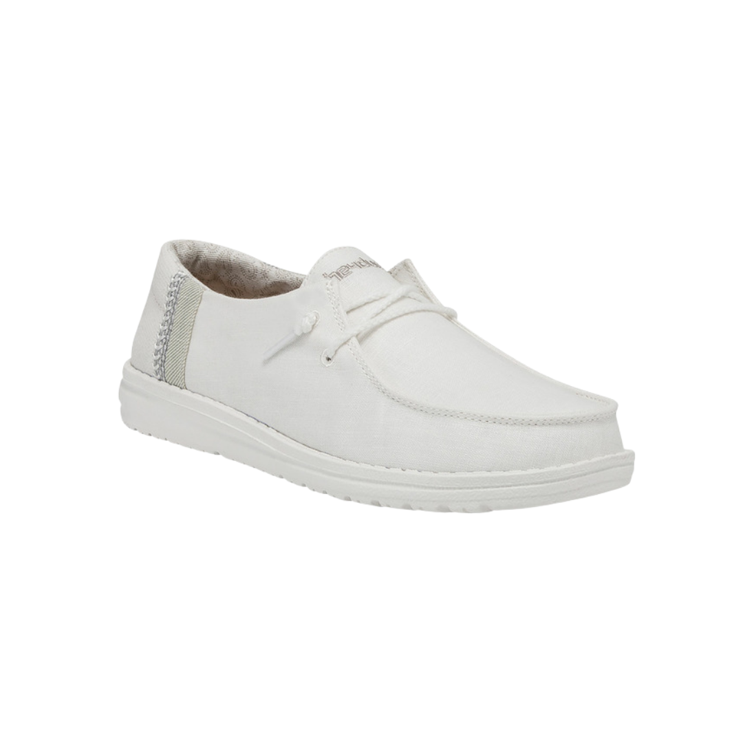 Hey Dude Women's Wendy Linen White Shoes