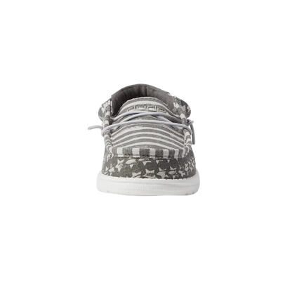 Hey Dude Youth Boy's Greyed Patriotic Wally Grey Shoes