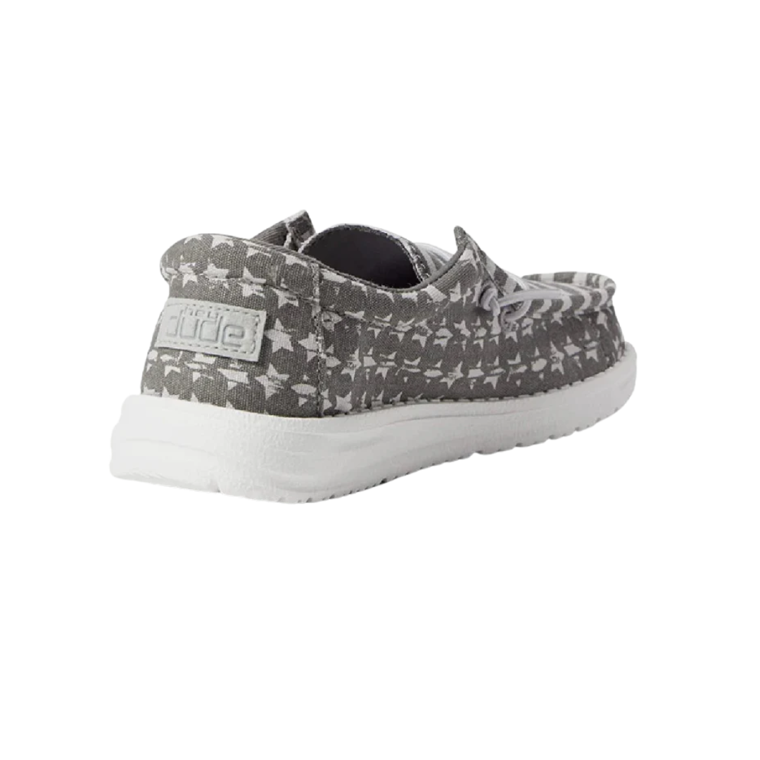 Hey Dude Youth Boy's Greyed Patriotic Wally Grey Shoes