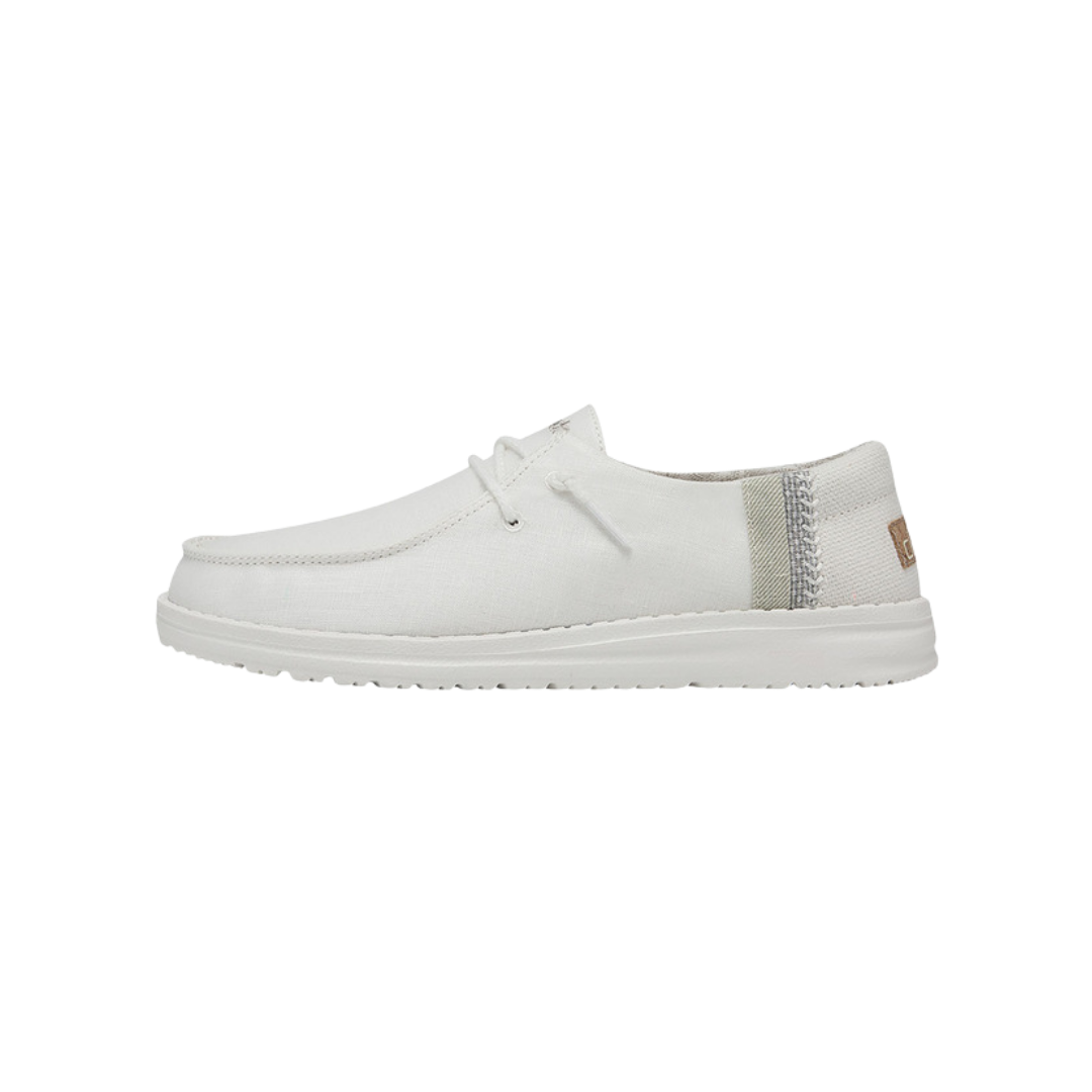 Hey Dude Women's Wendy Linen White Shoes