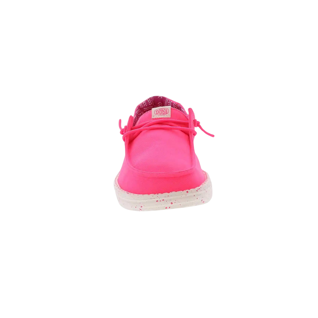 Hey Dude Youth Girl's Wendy Canvas Pink Shoes