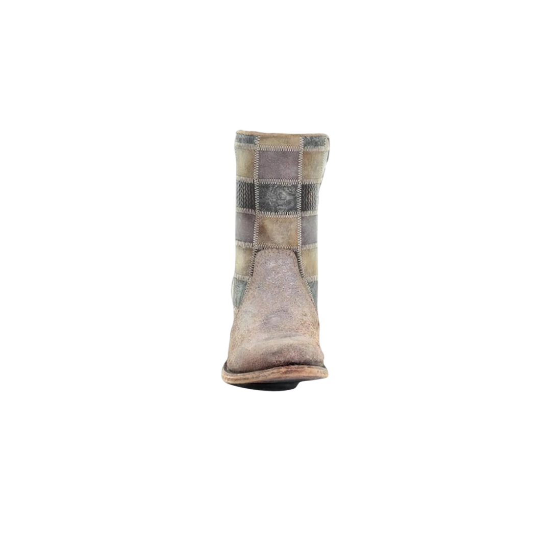 Corral Women's Ankle Patchwork Round Light Brown Boots