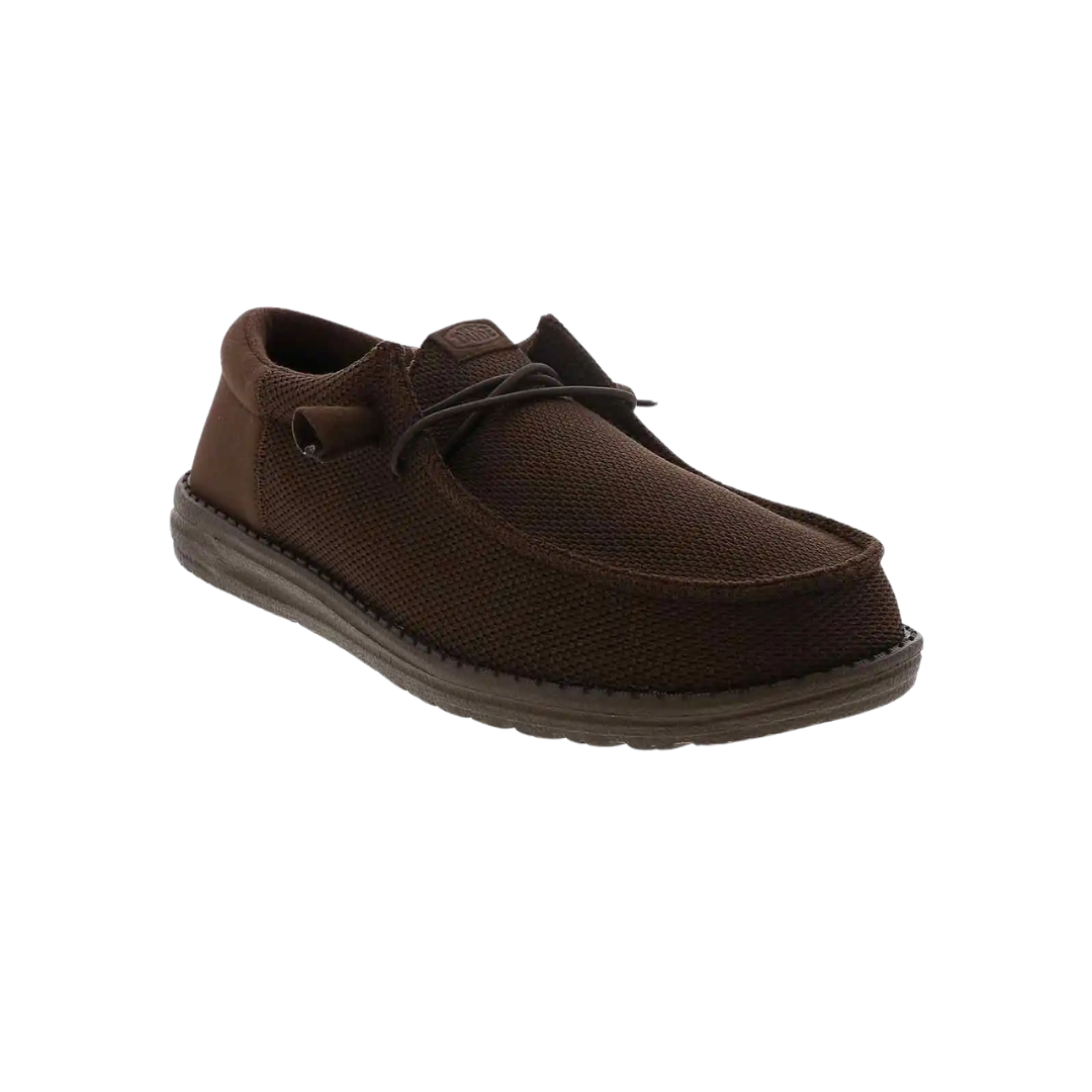 Hey Dude Men's Wally Funk Mono Chocolate Shoes