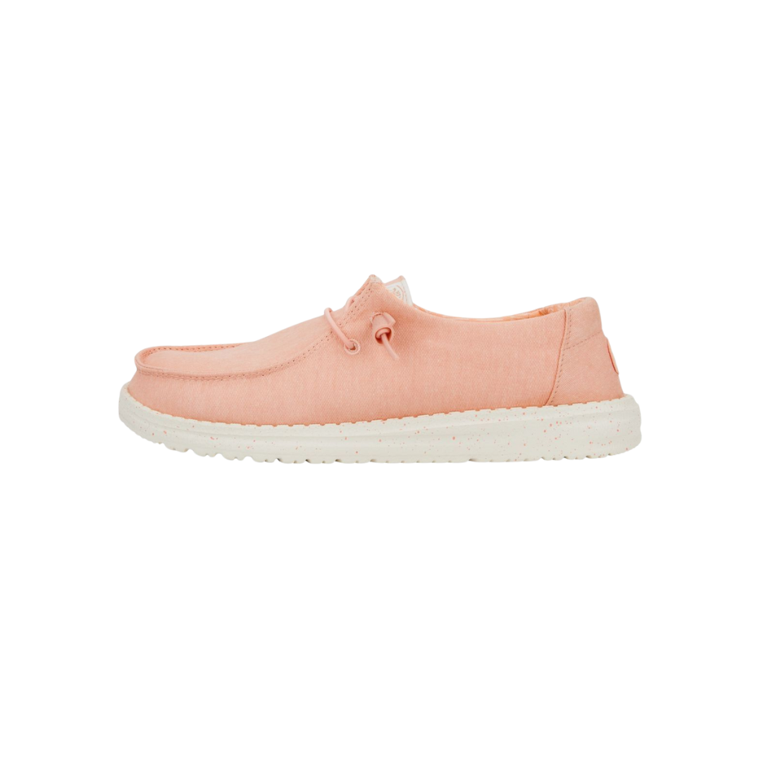Hey Dude Women's Wendy Stretch Canvas Peach Shoes