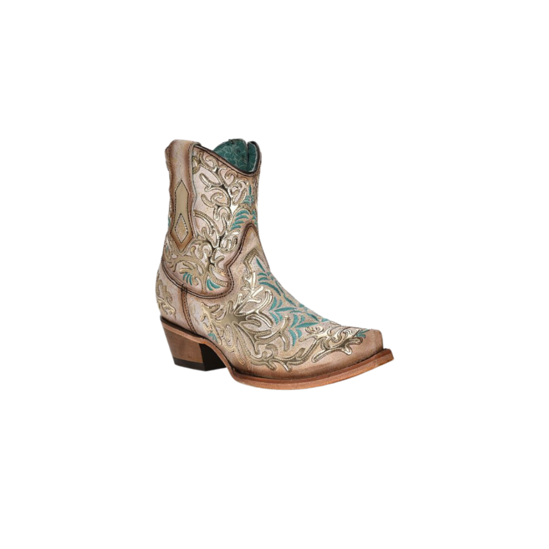 Corral Women's Golden Mirror Ankle Cowgirl Turquoise Boots