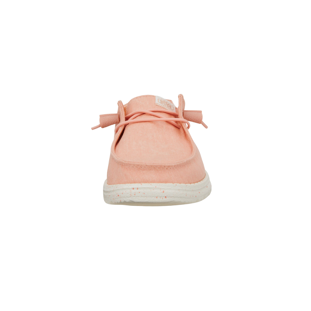 Hey Dude Women's Wendy Stretch Canvas Peach Shoes