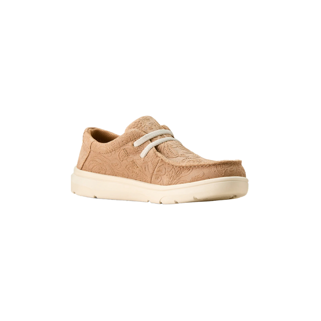 Ariat Youth Girl's Hilo Tan Floral Slip On Tan Shoes
