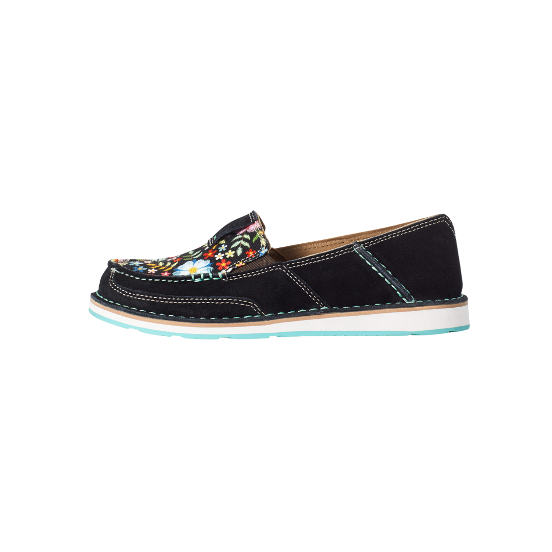 Ariat Women's Cruiser Floral Suede Black Shoes