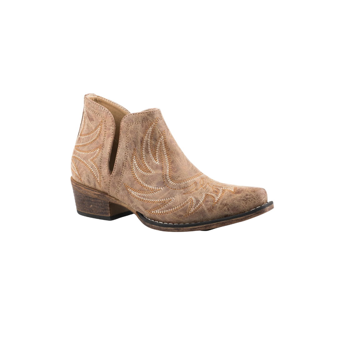 Roper Footwear Women's Snip Toe Tan Faux Leather Boot