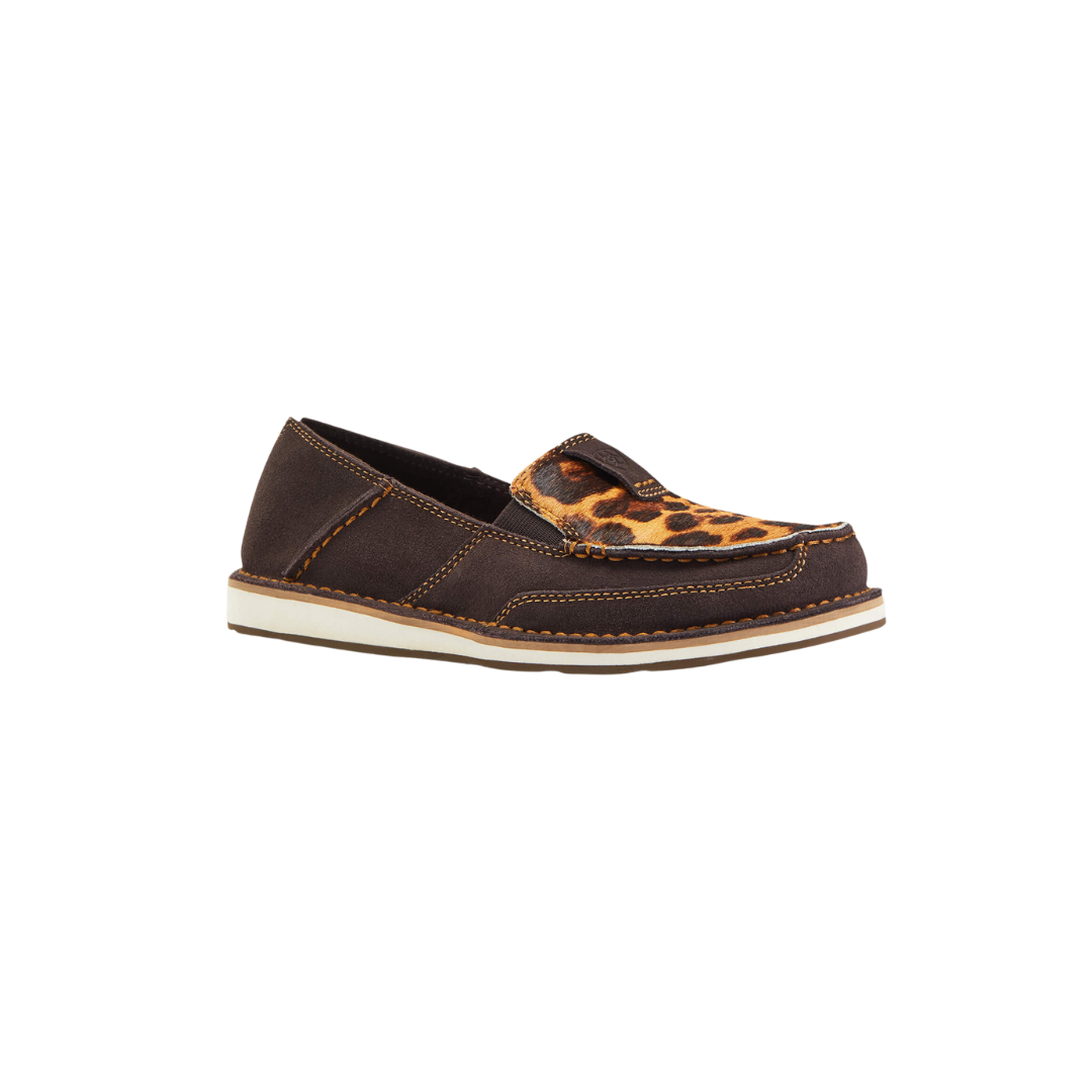 Women's Cruiser Chocolate Suede Leopard Shoes