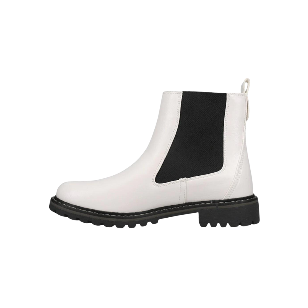 Corky's Women's To Be Honest Round Toe Chelsea White Boots