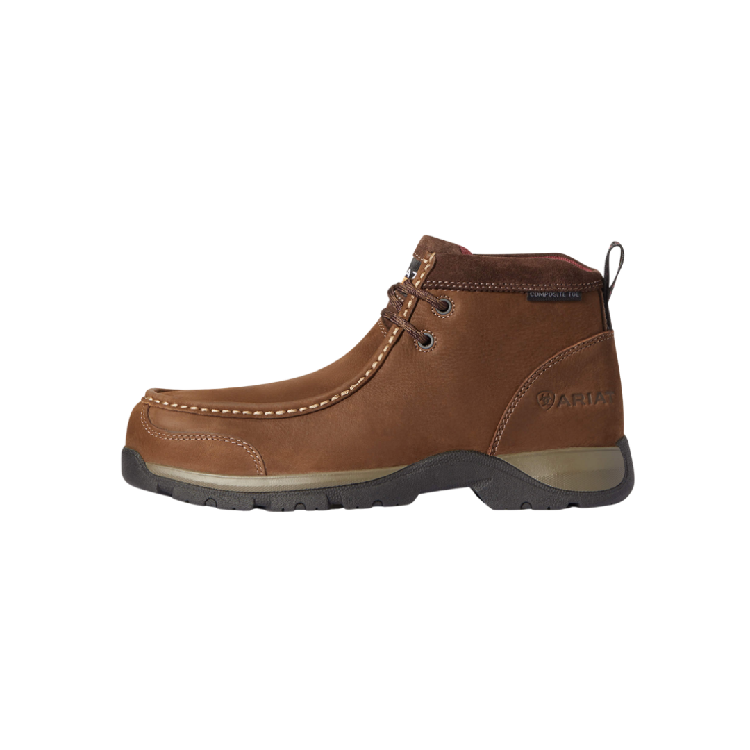 Ariat Men's Edge LTE Moc Composite Toe Work Dark Brown Boots