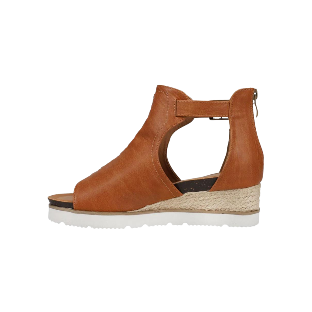 Corkys Women's Sugar City Wedge Brown Sandals