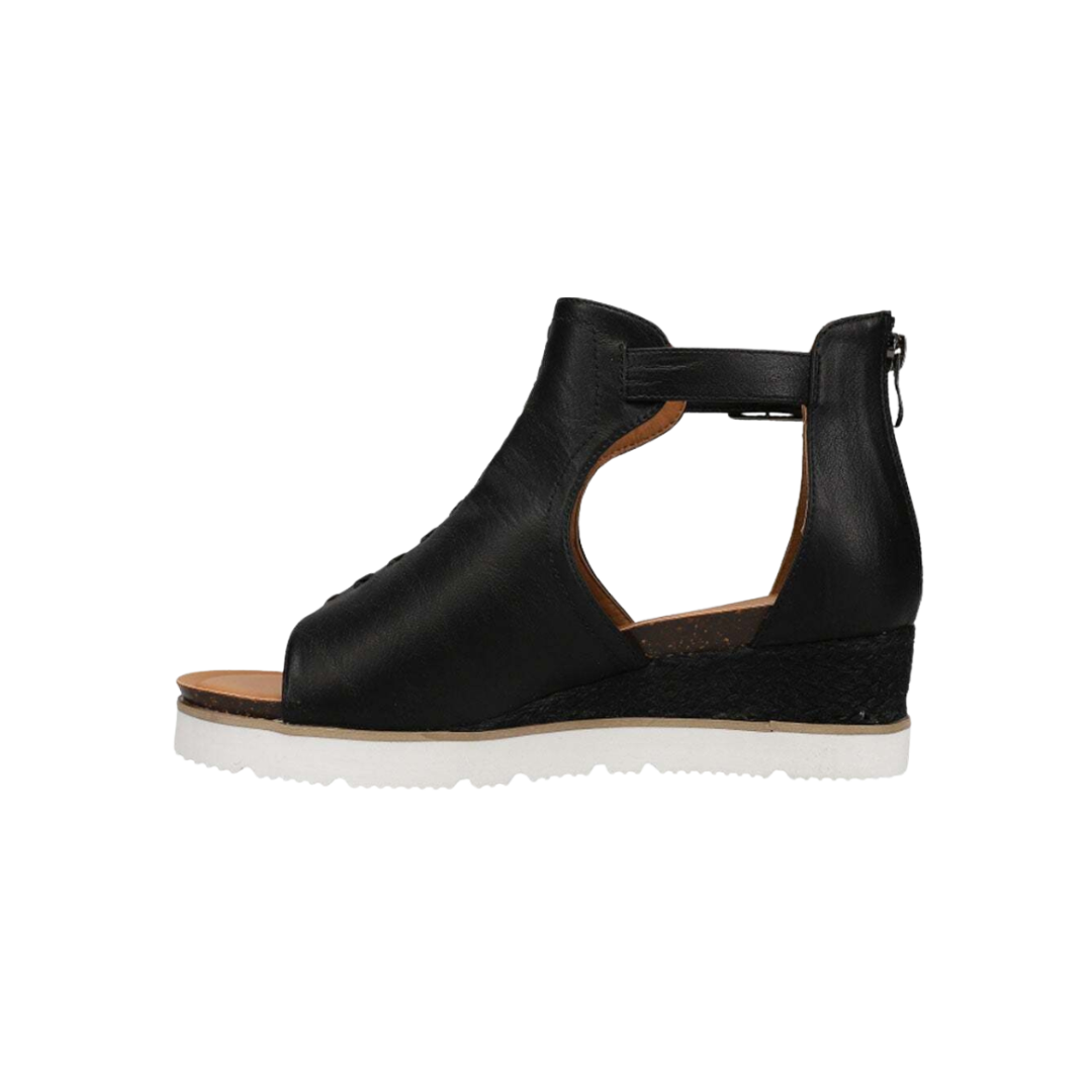 Corkys Women's Sugar City Wedge Black Sandals