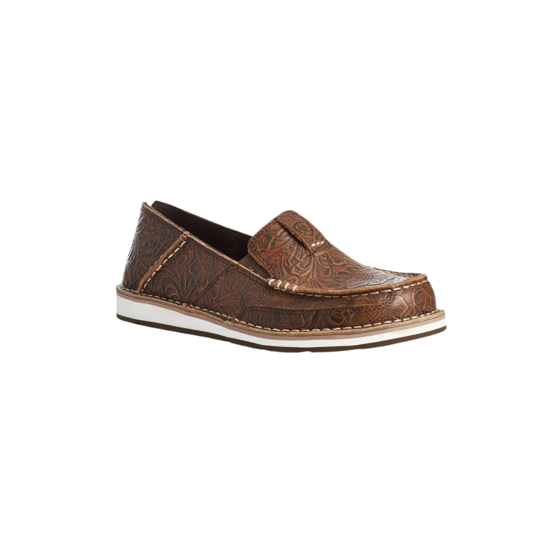 Ariat Women's Floral Embossed Cruiser Brown Shoes