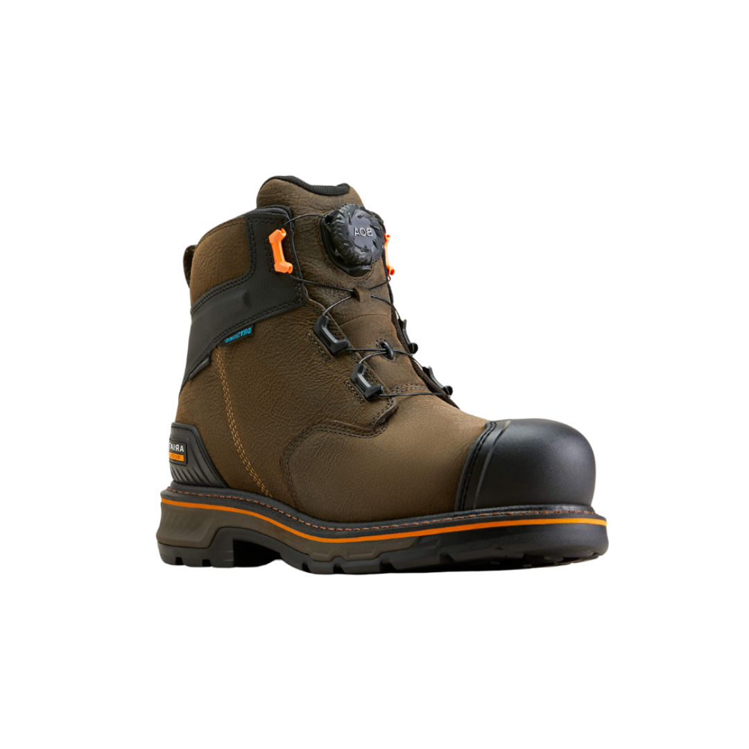 Ariat Men's 6 Stump Waterproof Work Iron Coffe Boots