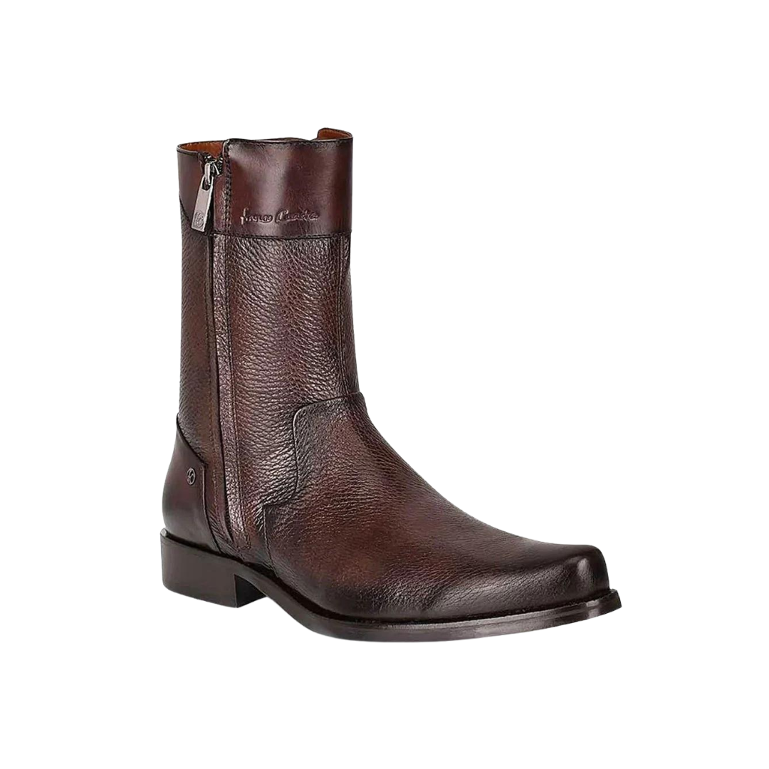 Cuadra Men's Brown Deer Zipper Round Toe Boot