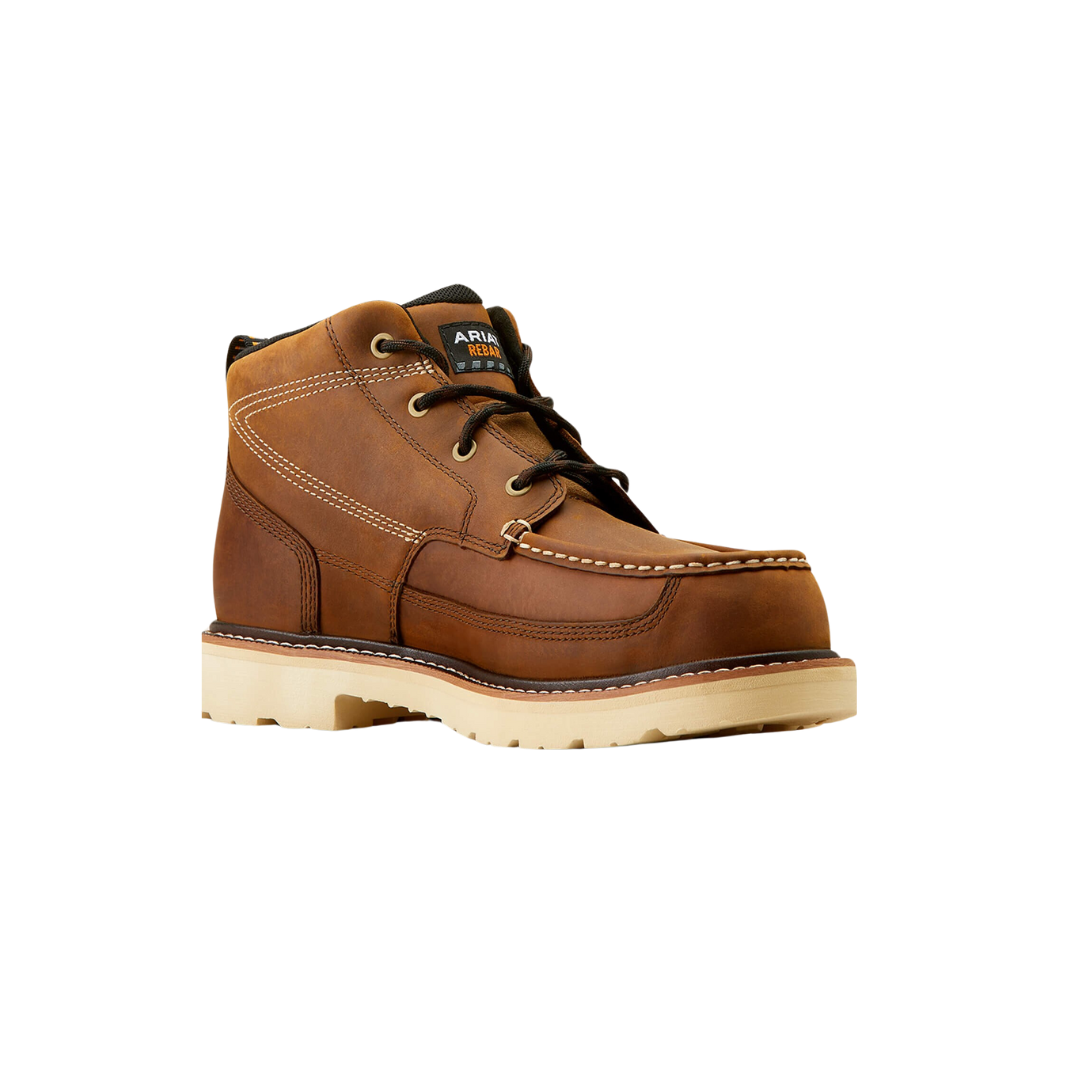 Ariat Men's Rebar Lift Chukka Composite Work Brown Boots