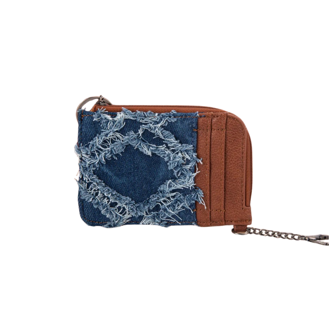 Wrangler women's Art Print Mini Zip Coffee Card Case