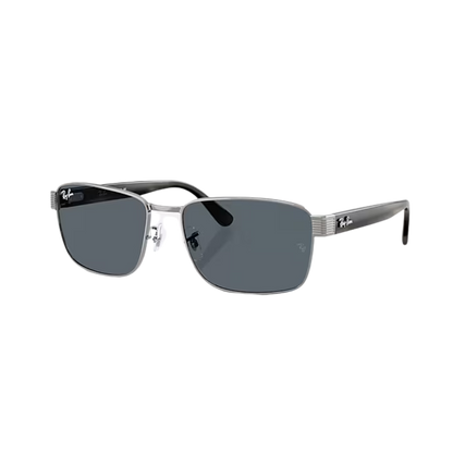 Ray-Ban Unisex Gunmetal Metal Blue Sunglasses