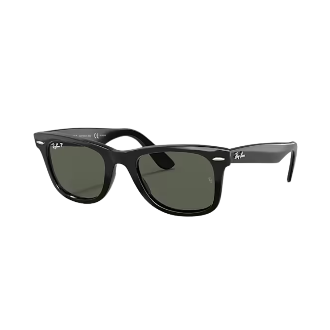 Ray-Ban Unisex Wayfarer Polarized Black Sunglasses