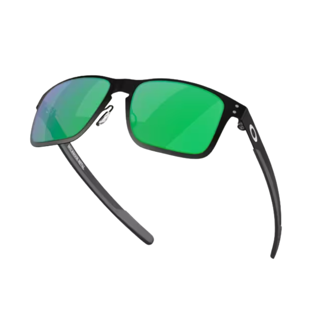 Oakley Unisex Holbrook Metal Jade Iridium Matte Black Sunglasses