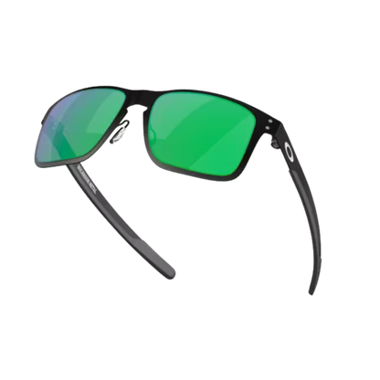 Oakley Unisex Holbrook Metal Jade Iridium Matte Black Sunglasses