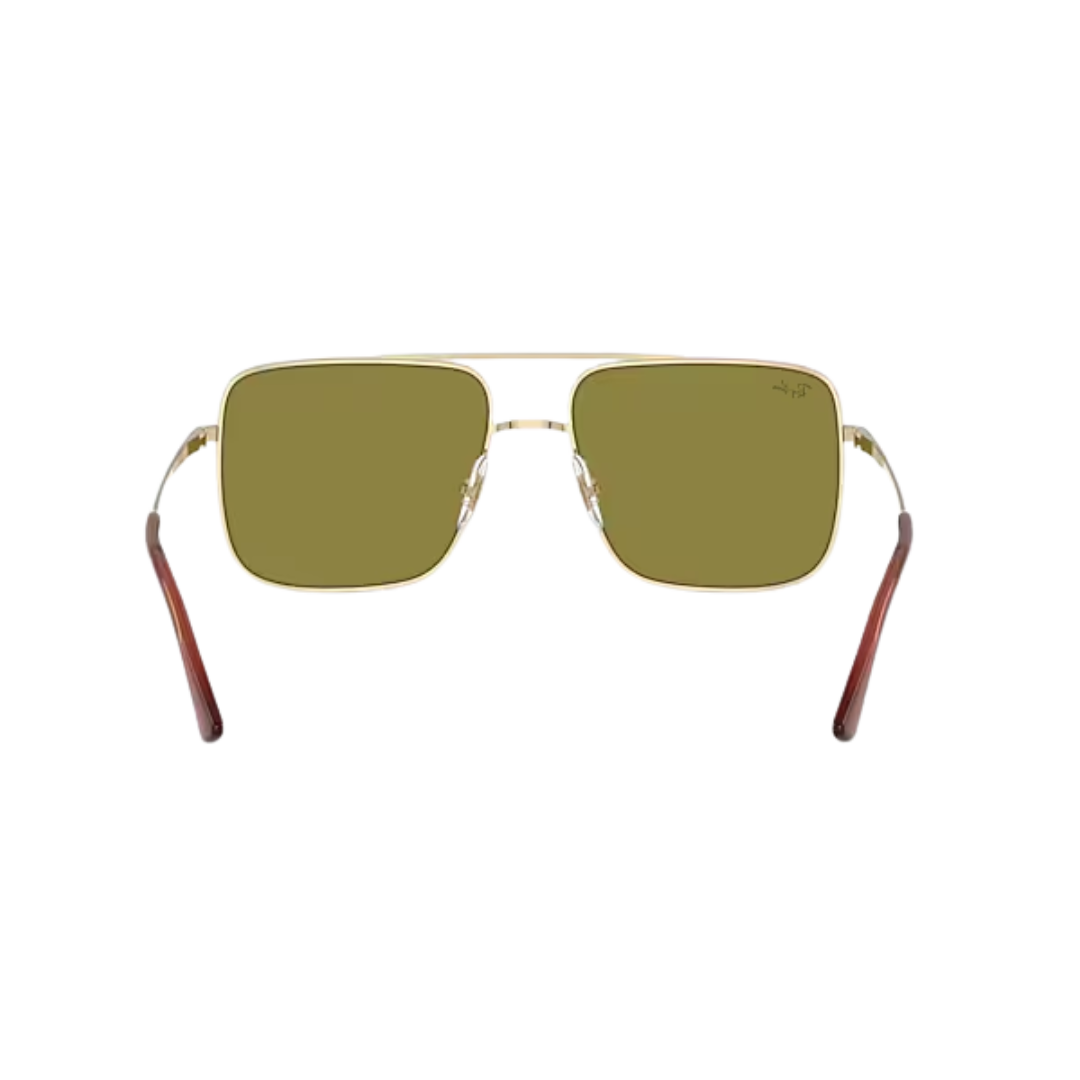 Ray-Ban Unisex Ari Pale Gold Green Metal Sunglasses