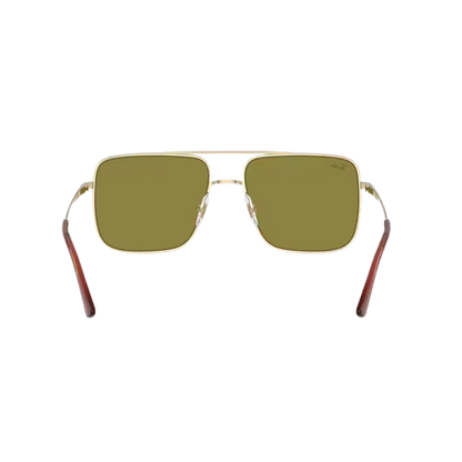 Ray-Ban Unisex Ari Pale Gold Green Metal Sunglasses