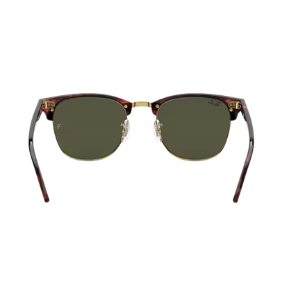 Ray-Ban Unisex Clubmaster Mock Tortoise Green Sunglasses
