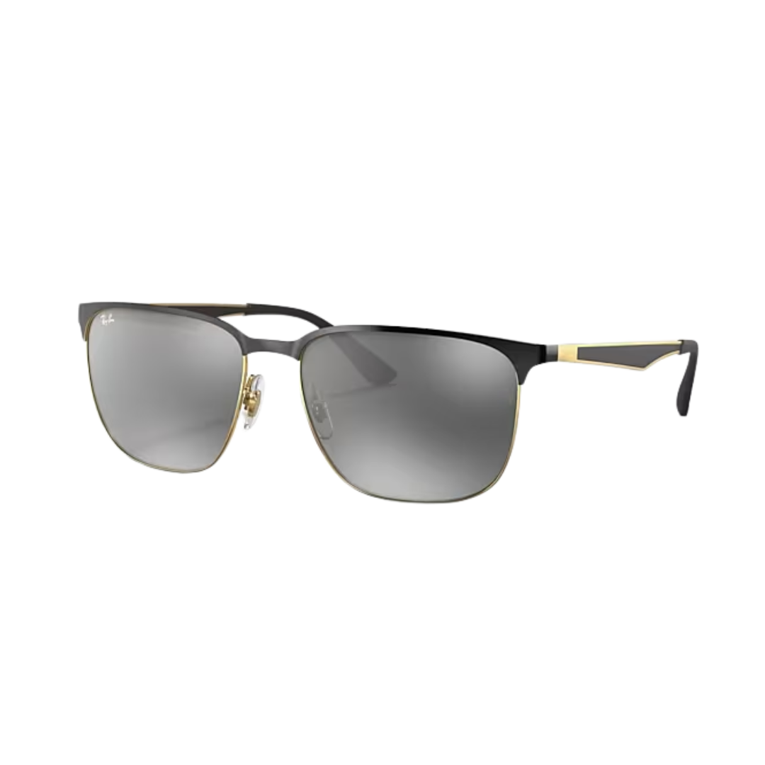 Ray-Ban Unisex Black On Arista Mirror Sunglasses