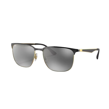Ray-Ban Unisex Black On Arista Mirror Sunglasses