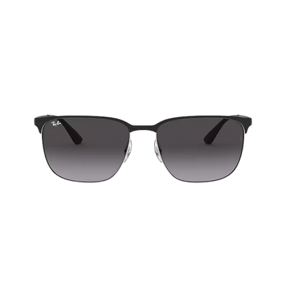 Ray-Ban Unisex Black On Silver Light Grey Sunglasses