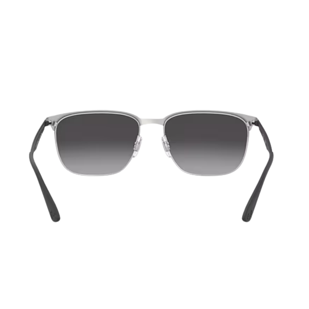 Ray-Ban Unisex Black On Silver Light Grey Sunglasses